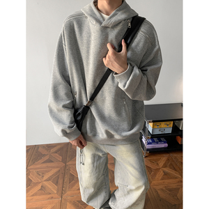 潮流金属拉链连帽卫衣A425-Y3025-P98控118面料棉图片