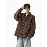 潮流格子呢料外套夹克A425-N985-控118面料聚酯-呢料，男装夹克，电商A425