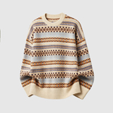 潮流复古费尔岛圆领毛衣A425-M26653-P78控98面料聚酯，男装针织衫/毛衣，电商A425