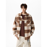 潮流格子呢料外套夹克A425-N997-控138面料聚酯-呢料，男装夹克，电商A425