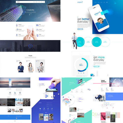 商务移动手机APP产品介绍环保能源官网页模板PSD设计元素材83018