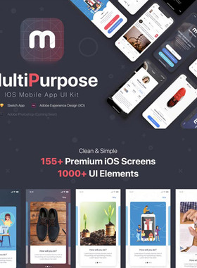多功能的iPhone X规范的iOS APP UI Kits分层素材模板#040205