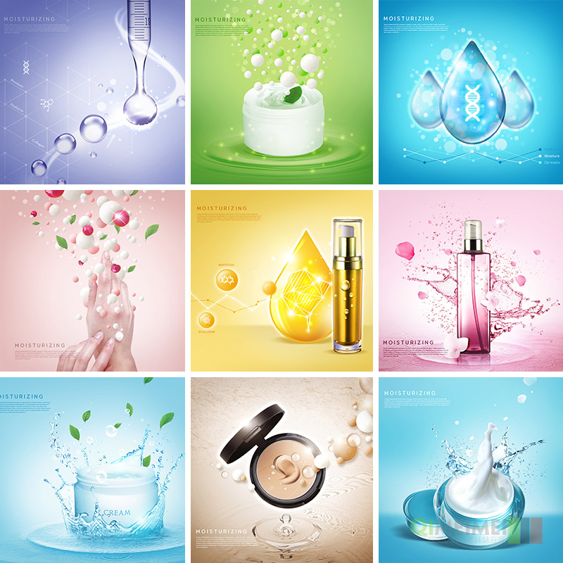 化妆品护肤品彩妆水珠淘宝店铺装修海报背景psd设计素材952911