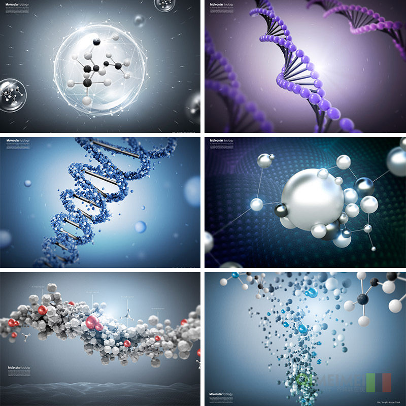 未来生物科学基因细胞研究高科技海报背景psd设计素材模板932603