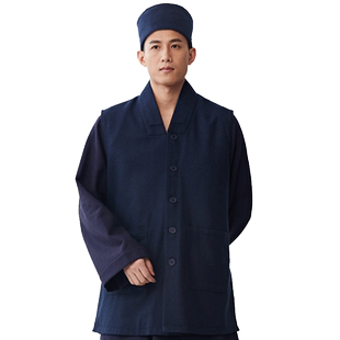慈缘禅修僧服马甲2025新中式秋冬装小褂毛呢棉里加厚纯色四色马夹