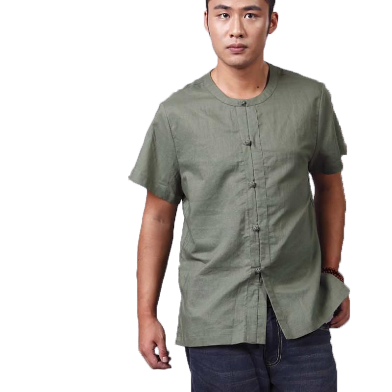慈缘夏季家居服禅修居士服夏季新中式唐装男装上衣