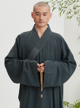 慈缘僧服棉麻款禅修大褂春夏季薄款僧袍和尚服长褂大褂僧服