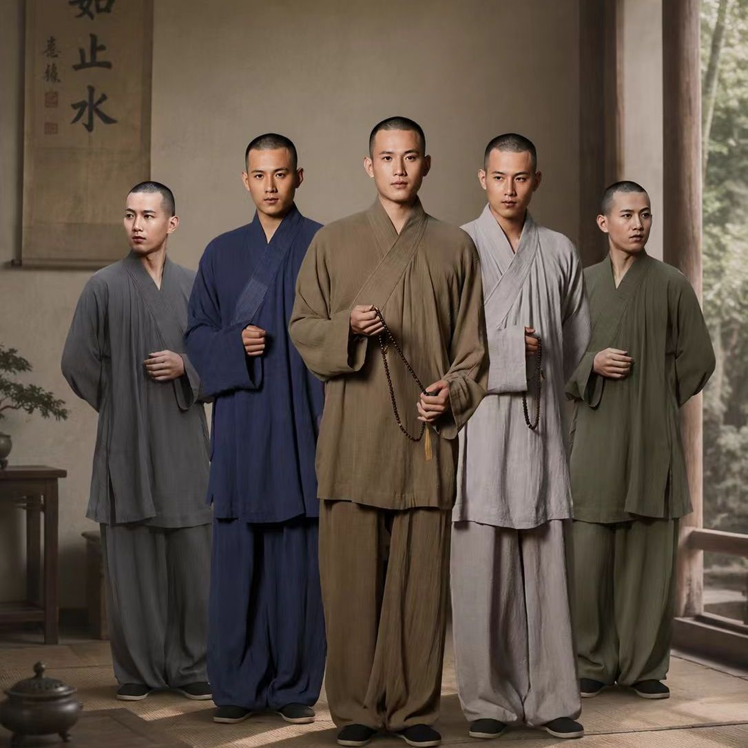 慈缘僧服罗汉褂夏季纯棉僧衣短褂男女薄款僧袍套装出家师父和尚服