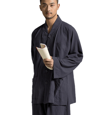 慈缘春夏僧服套装棉麻中国风短褂