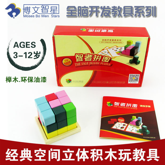 博文智星空间感积木拼图早教教具