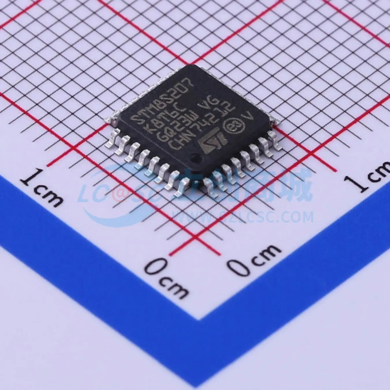 原装正品 STM8S207K8T6C 封装LQFP-32(7x7) 单片机(MCU/MPU/SOC) - 实物图