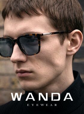 新款大框TAC偏光复古墨镜防PC