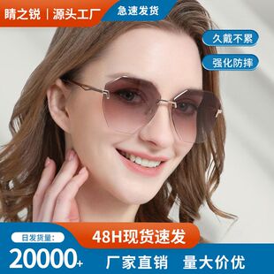 防紫外线墨镜女士巴宝沙太阳眼镜简约时尚感光变色墨镜女高级感