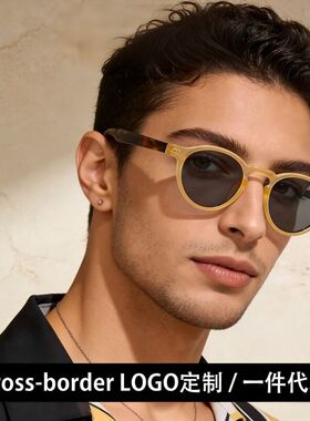 素色新款韩系框架复古板材偏光镜