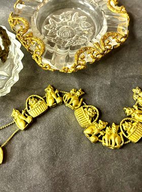 TOFA可爱猫咪滑轨手链