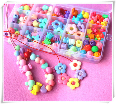 diy儿童手工串珠益智穿珠子编织