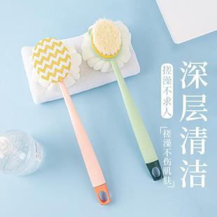 家用洗澡刷搓背后背不求人自己搓泥擦背长柄沐浴刷子搓澡巾沐浴球