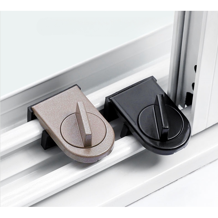 窗户锁扣卡扣铝合金纱窗门窗锁推拉门锁儿童防护安全锁限位器家庭