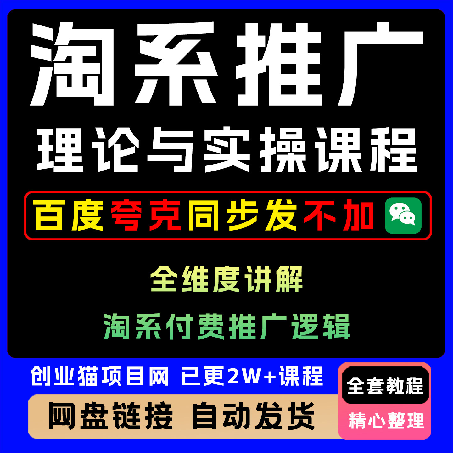 2025淘系推广陪跑从理论到实操全维度讲解付费推广逻辑教程视频课