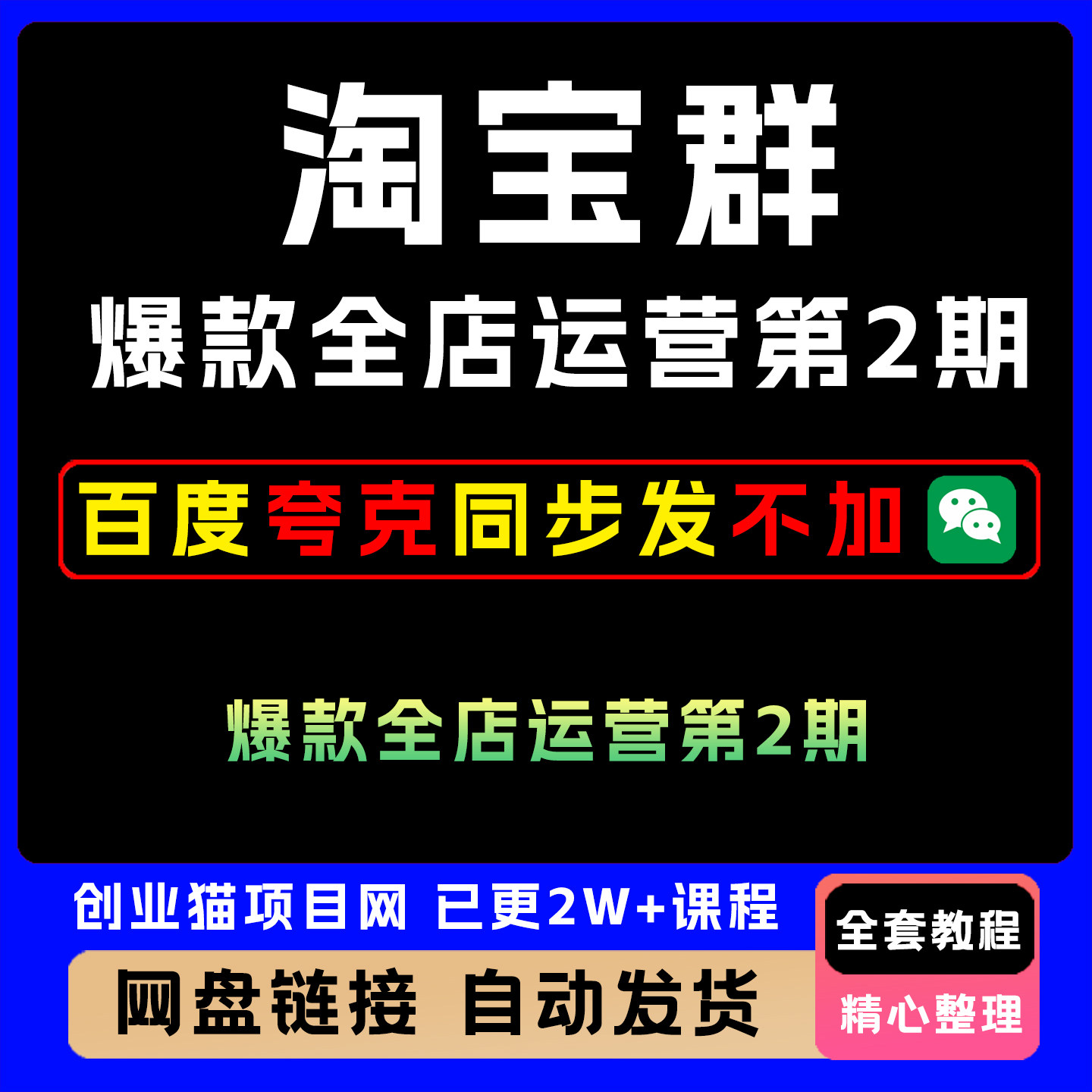 淘宝群爆款全店运营第2期,专业老师带你玩转爆款电商全套课程