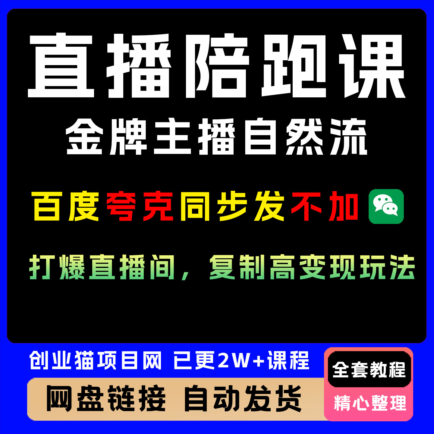 直播陪跑课,金牌主播自然流打爆直播间,全套教程复制高变现玩法