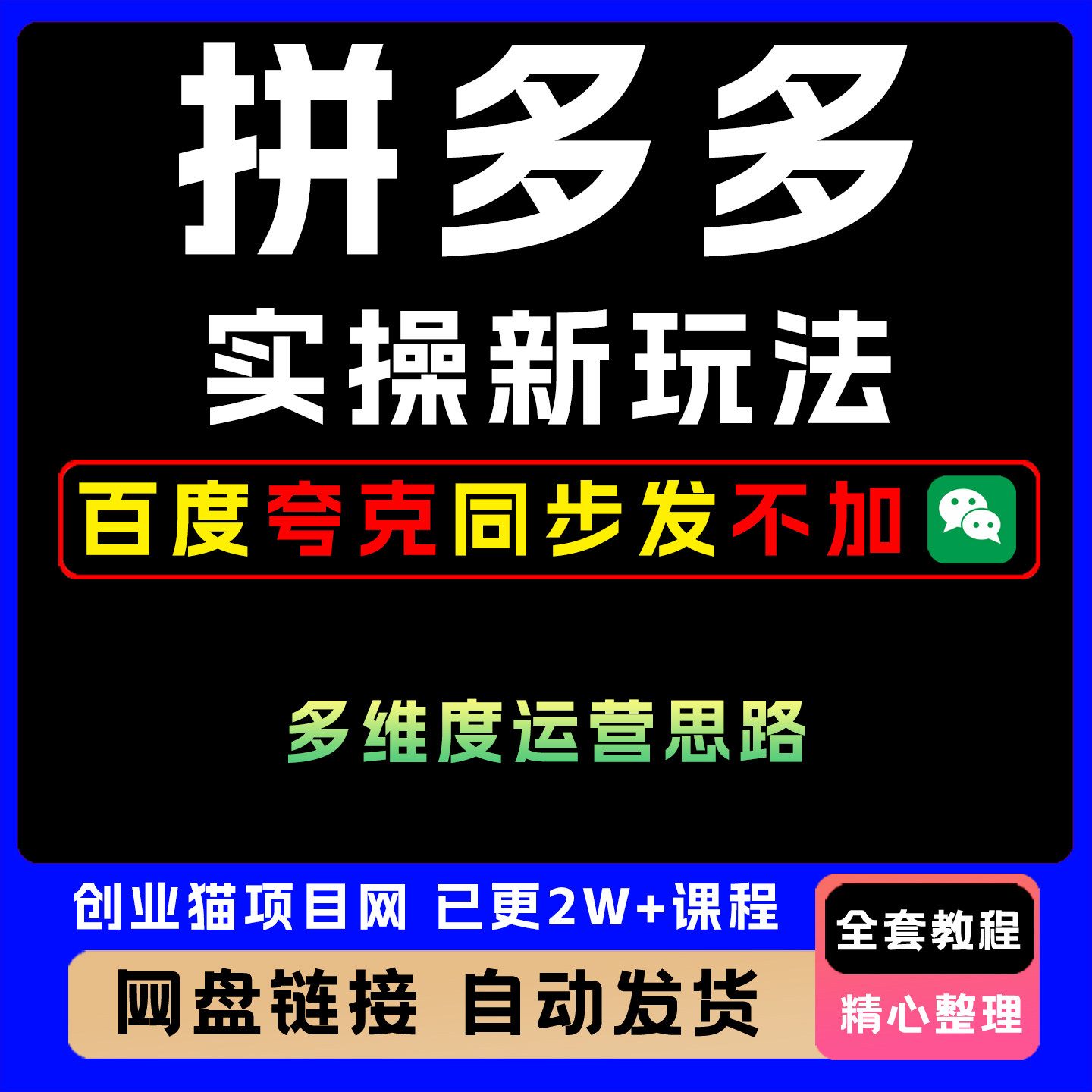 2025王校长9月拼多多实操新玩法选品布局推广全套视频教学课程