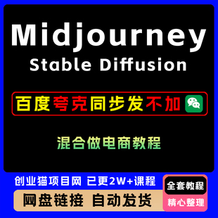 2025年Midjourney和Stable Diffusion混合做电商教程视频课程