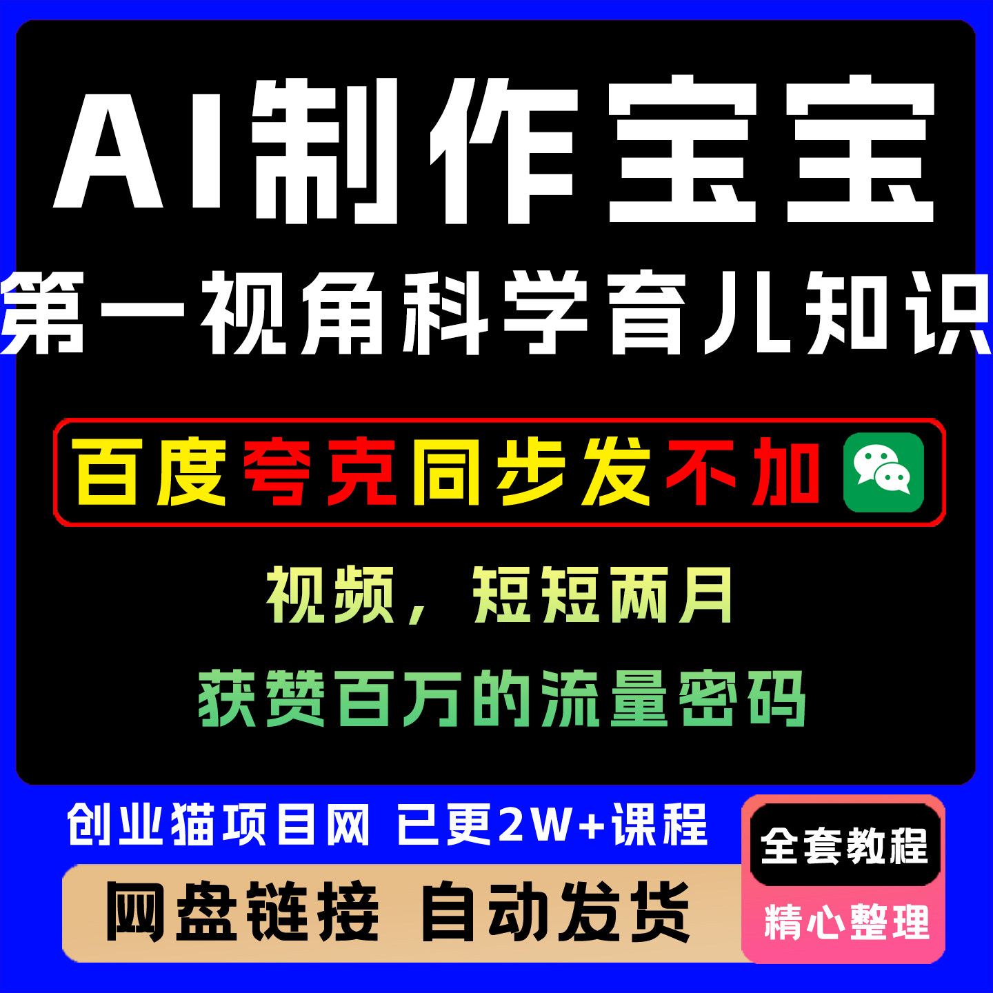AI制作宝宝第一视角科学育儿知识视频,短短两月获赞百万流量密码