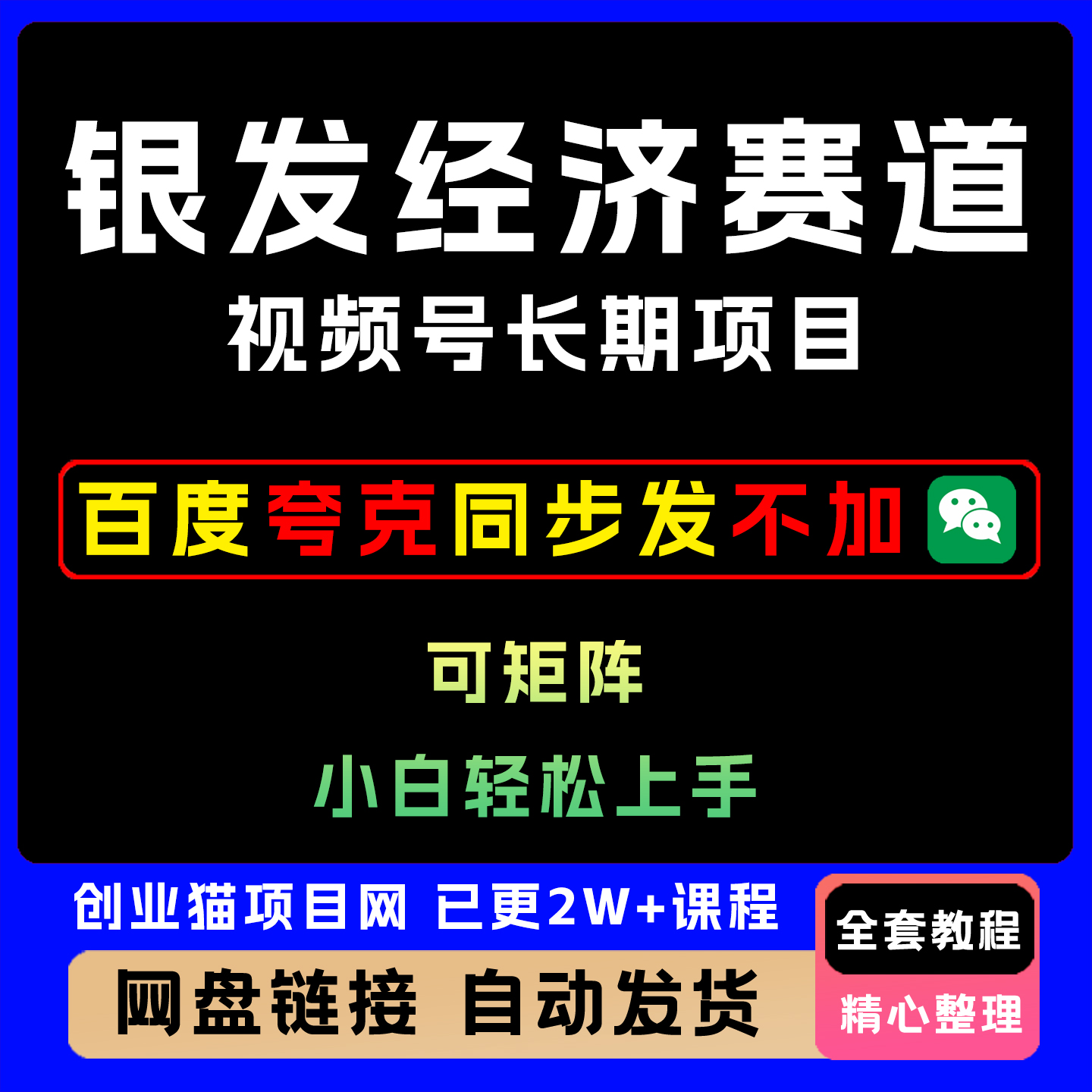 2025视频号长期项目银发经济赛道视频教程小白轻松上手可矩阵