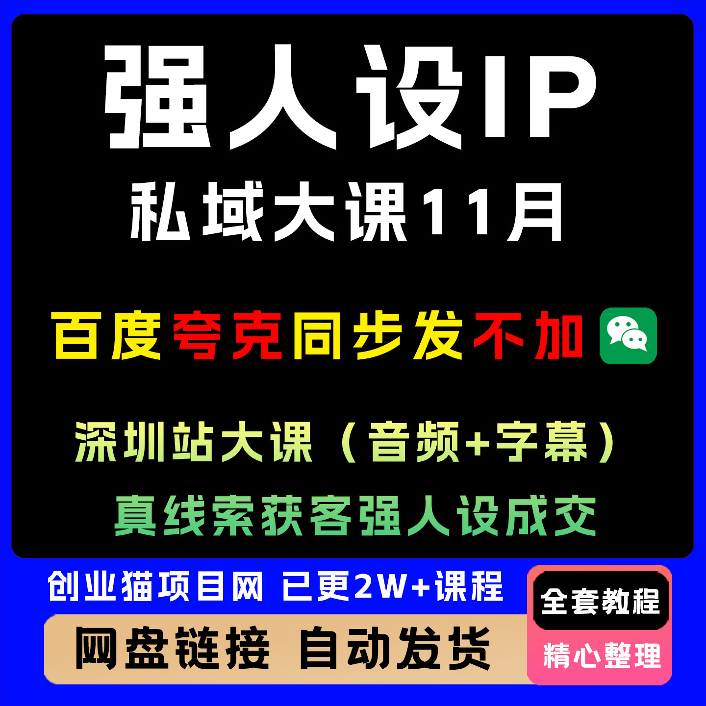 强人设IP私域大课11月深圳站大课(音频+字幕)真线索获客课程