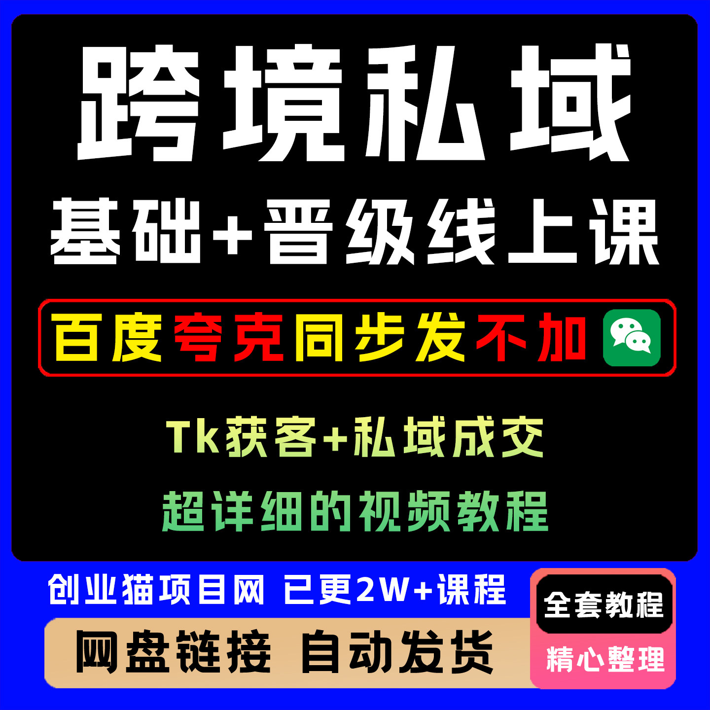 2025年跨境私域基础+晋级线上课  TK引流+私域成交教程