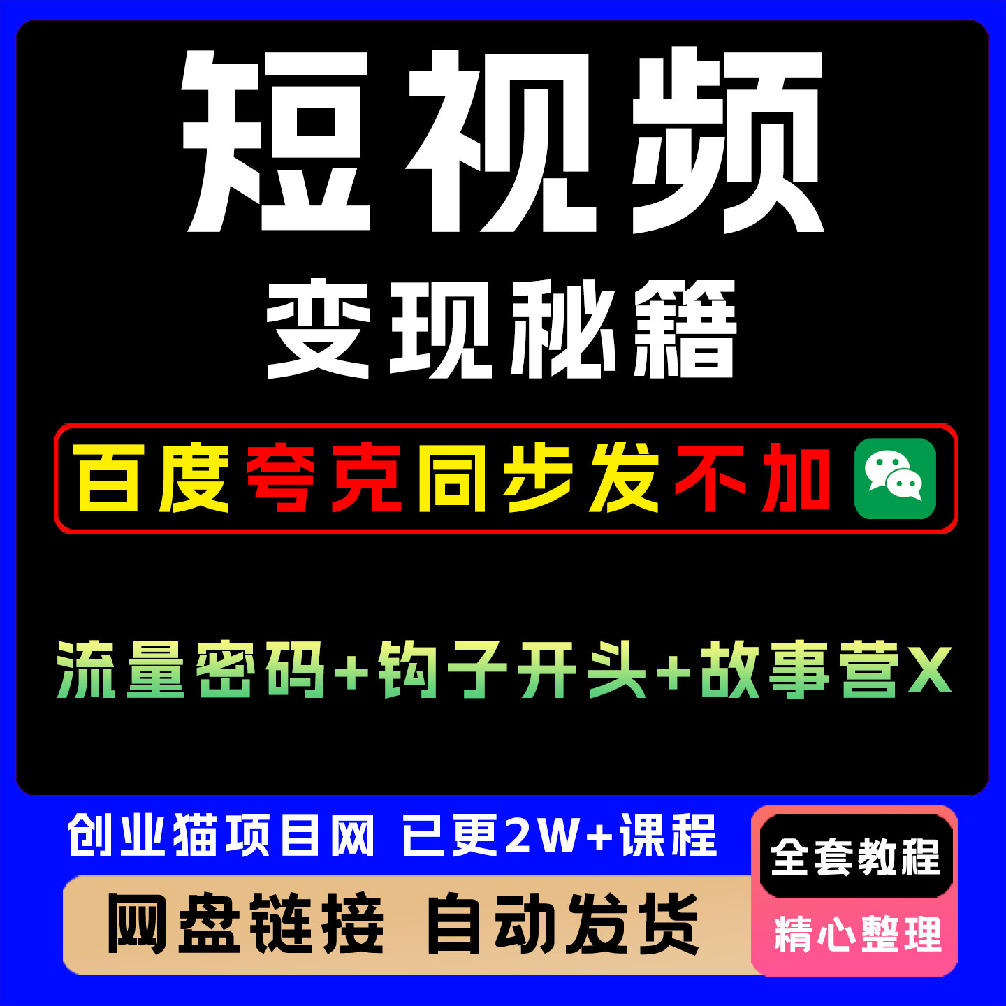 短视频变现秘籍，流量密码+钩子开头+故事营销+个人IP打造