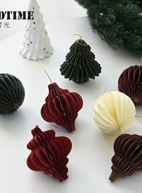 春节蜂窝球挂件节日氛围主题派对布置装饰纸质挂件春节氛围感红色