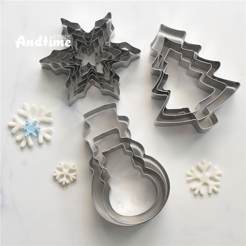 圣诞节雪人圣诞树雪花欧式切模