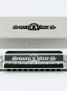 天鹅布鲁斯口琴10孔C调网儿童初学者入门专业十ag蓝调paddy乐器