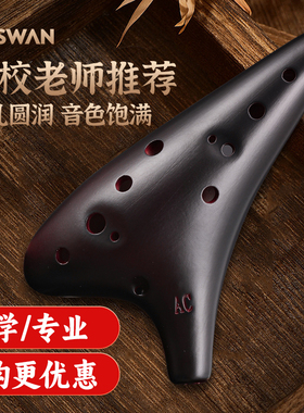 天鹅陶笛乐器12孔AC调中音小学生专用十二孔初学者官方旗舰店T06