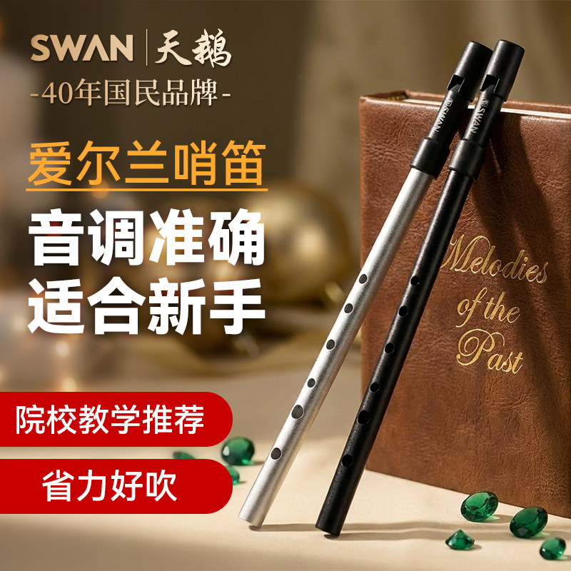 天鹅爱尔兰哨笛d调c调金属风笛子专业演奏级乐器初学者六孔竖笛