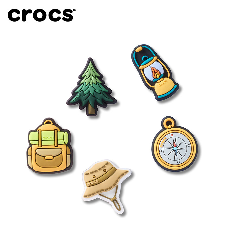 Crocs卡骆驰智必星配件洞洞鞋花 露营装备五件套