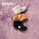 Crocs经典暖棉雪绒靴板栗云朵暖棉