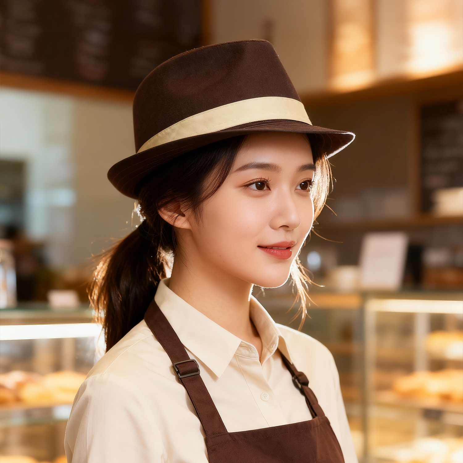 男女工作服帽子大檐草帽礼帽
