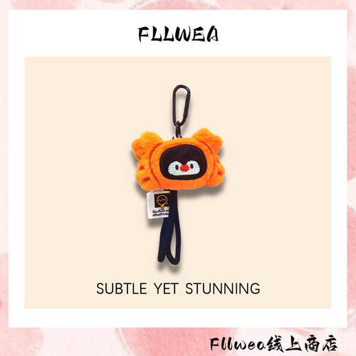 Fllwea螃蟹企鹅公仔包挂件学生可爱毛绒挂饰背包钥匙扣装饰玩偶