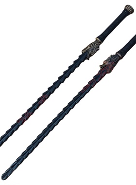 仿古双鞭双锏碳钢双锏秦琼兵器武术表演雌雄双锏秦叔宝龙头竹节鞭