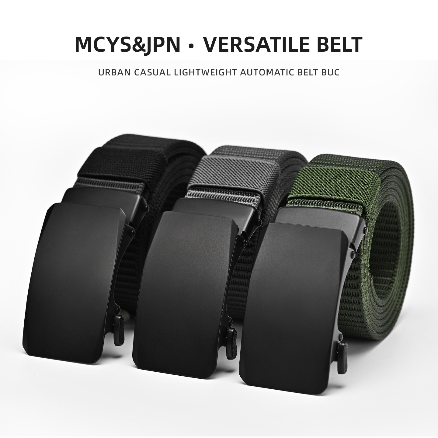 男士自动扣帆布腰带休闲新款裤带