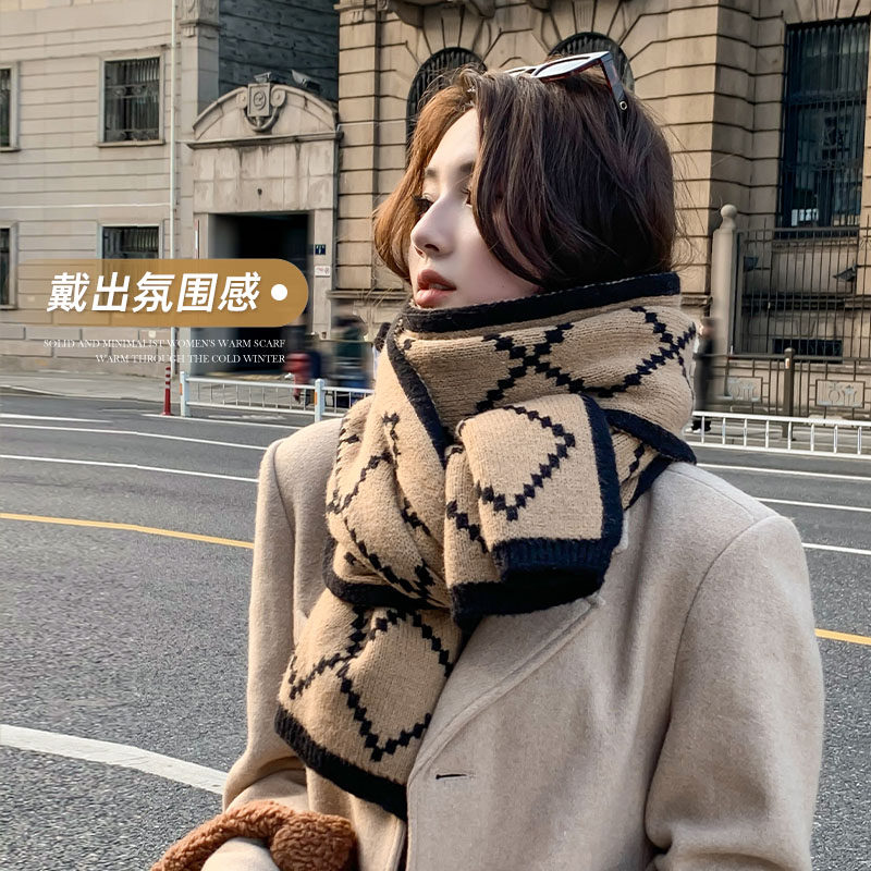 围巾女冬季2025新款韩式双面格子百搭保暖披肩高级感红色针织围脖,服饰配件/皮带/帽子/围巾,围巾/丝巾/披肩,淘宝优惠券,粉丝福利购,淘宝优惠卷