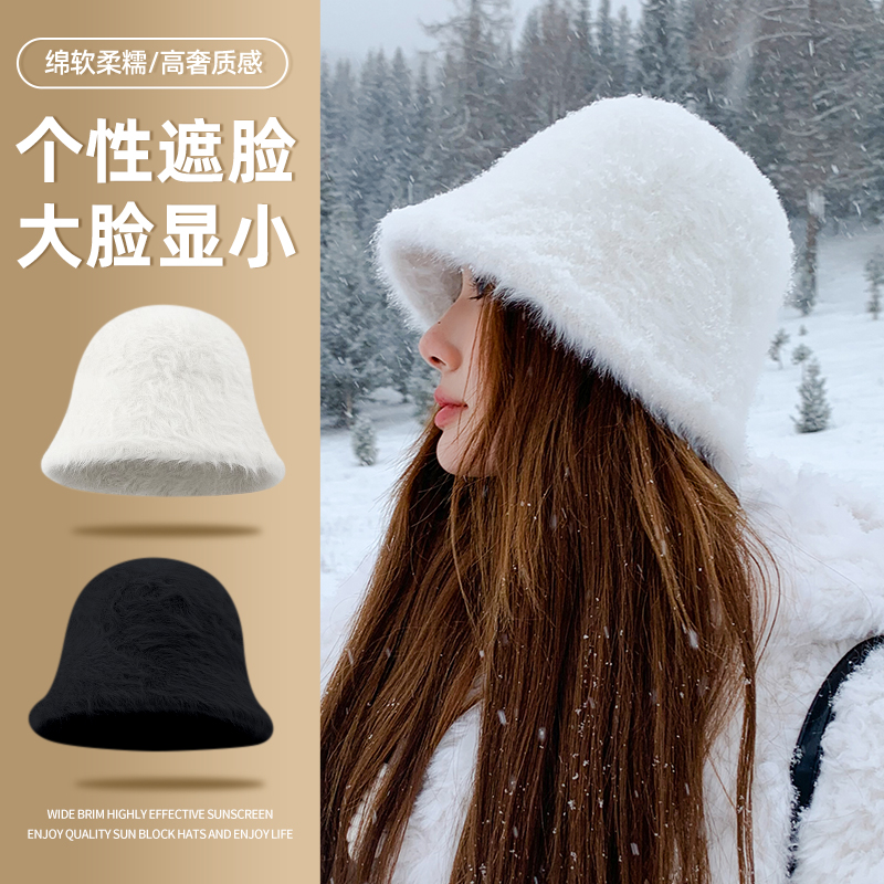 帽子女秋冬季百搭渔夫帽2023新款