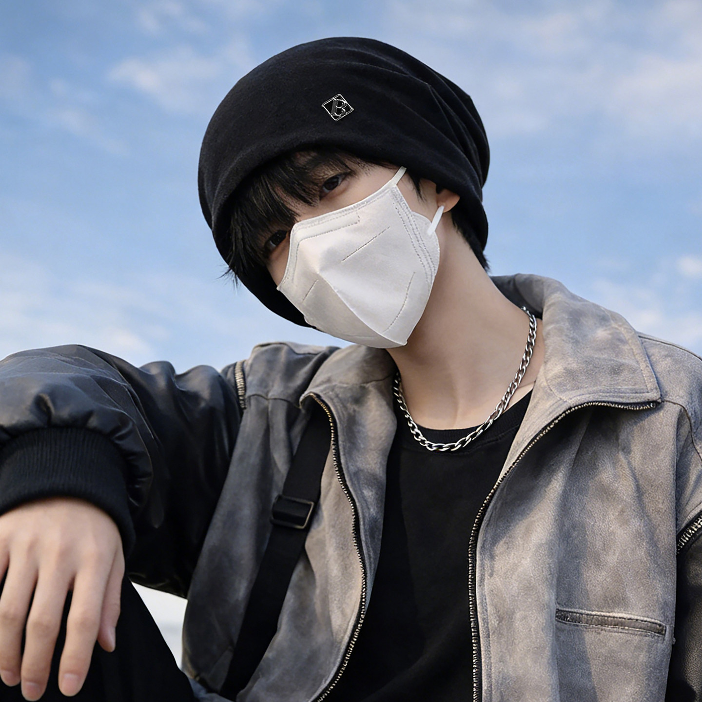 黑色堆堆冷帽大头围男士韩系高级感户外登山针织毛线帽子男显脸小,服饰配件/皮带/帽子/围巾,帽子,淘宝优惠券,粉丝福利购,淘宝优惠卷