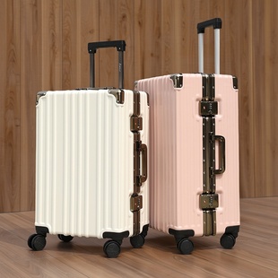丹尼袋鼠竖条拉杆箱新款行李箱时尚PC旅行箱2026新款铝框大容量