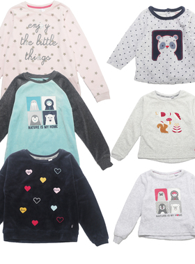 男女童天鹅绒上衣秋冬家居服法单宝宝休闲套头保暖睡衣单件