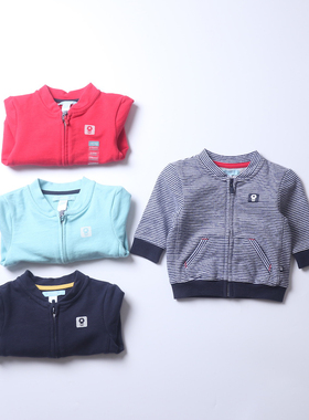 儿童宝宝春秋卫衣外套法单男女童柔软棉质拉链衫上衣休闲夹克