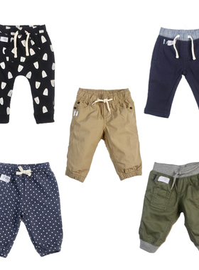 G*P儿童春夏长裤男女童棉质舒适松紧腰休闲裤百搭中腰裤大屁屁裤